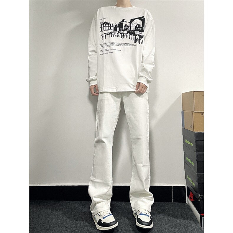 B221美式ins高街暗黑小众修身弹力休闲牛仔裤LK23010-P60控78,男装牛仔裤,电商B221