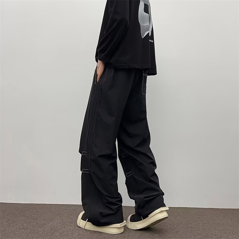 休闲裤男2026夏季垂感裤子美式潮牌宽松户外冲锋裤K6639-P37,男装休闲裤,星座412-3