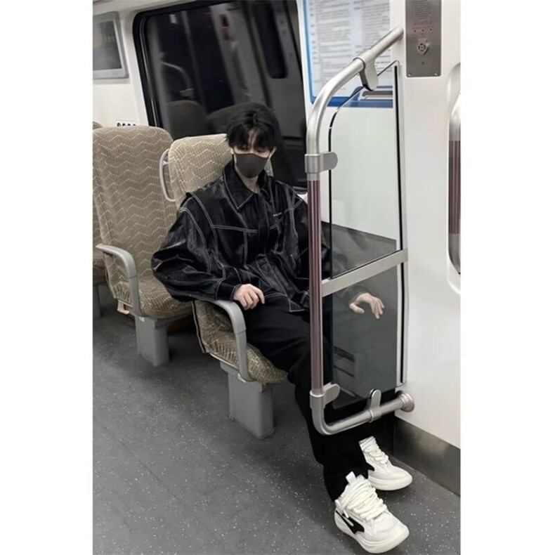 W190-P79美式高级感皮衣外套男士春秋季款潮牌高街痞帅机车,男装皮衣,电商B323A
