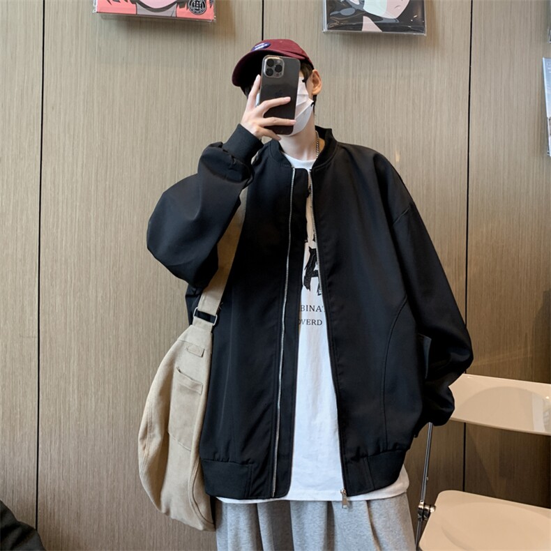 秋款情侣港风连帽工装外套贴标休闲冲锋衣夹克男JK0681-P63,男装夹克,星座308B-1