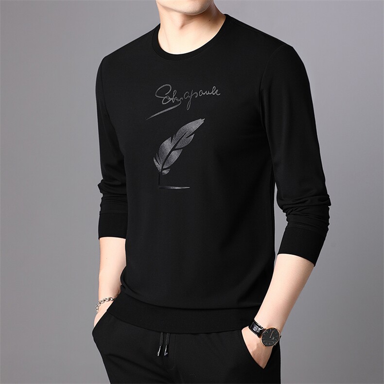 J8517钱塘2020-1秋冬男士新款高端卫衣打底衫长袖贴身舒适P52,男装卫衣,钱塘207-1