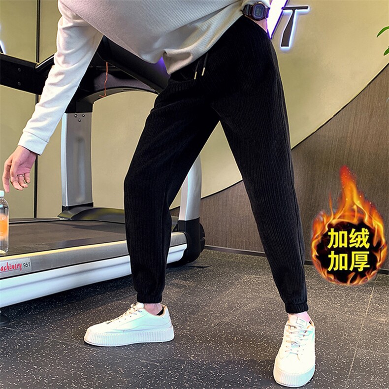 社会精神小伙雪尼尔休闲裤男秋冬加绒裤DS-B249-KK97-P58-加绒P68,男装卫衣,星座215（原电商B249）