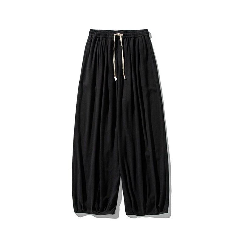 夏季新款大码日系风亚麻棉麻休闲裤直筒阔腿裤中式K303/P75,男装休闲裤,电商A221A