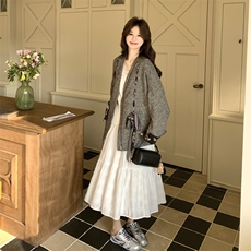 26春装新款松弛感灰色飘带外套9013P175K288，女装短外套，2C236