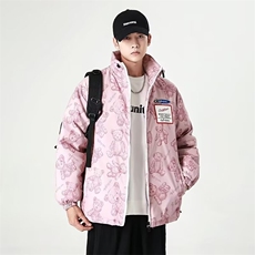 羽绒服新款时尚棉衣韩版宽松休闲保暖短款立领外套N02，男装棉衣，星座506