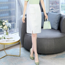 2024夏季新款时尚气质减龄纯色半身裙高腰显瘦百搭A字裙优雅淑女风，女装半身裙，火爆靓佳人