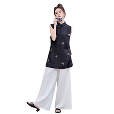 2025夏装新款刺绣宽松两件套，女装套装/套裙，曼琳思菲