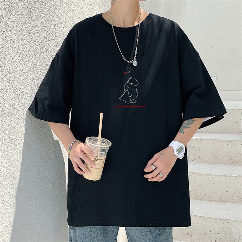 DX17140-P20纯棉短袖t恤男大码半袖打底衫宽松体恤衫港风,男装T恤,电商A040