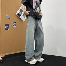 港风潮新款cleanfit牛仔裤嘻哈ins潮高街潮流痞帅长裤N512-P45，男装牛仔裤，星座308B-2