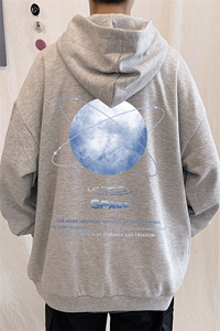 KS21241-P38 加绒-P43 连帽开衫卫衣男运动外套大码班服图片
