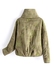 水衣源889款刺绣带围脖短款夹棉棉服外套女，女装棉衣/棉服，水衣源