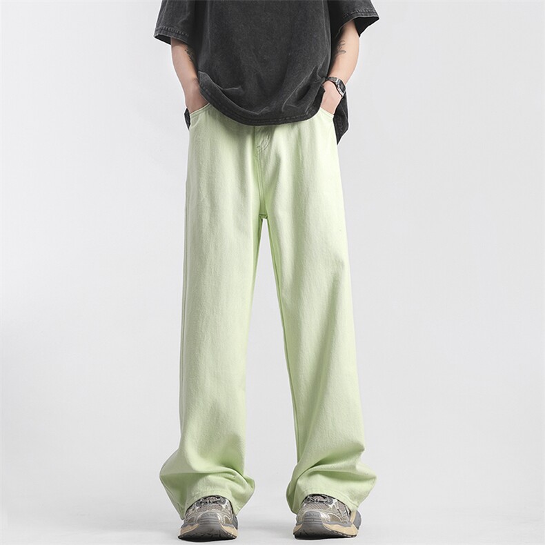 现货高品质夏季多巴胺宽松直筒牛仔裤715-6-BK820特P50(控78），男装牛仔裤，星座715-6