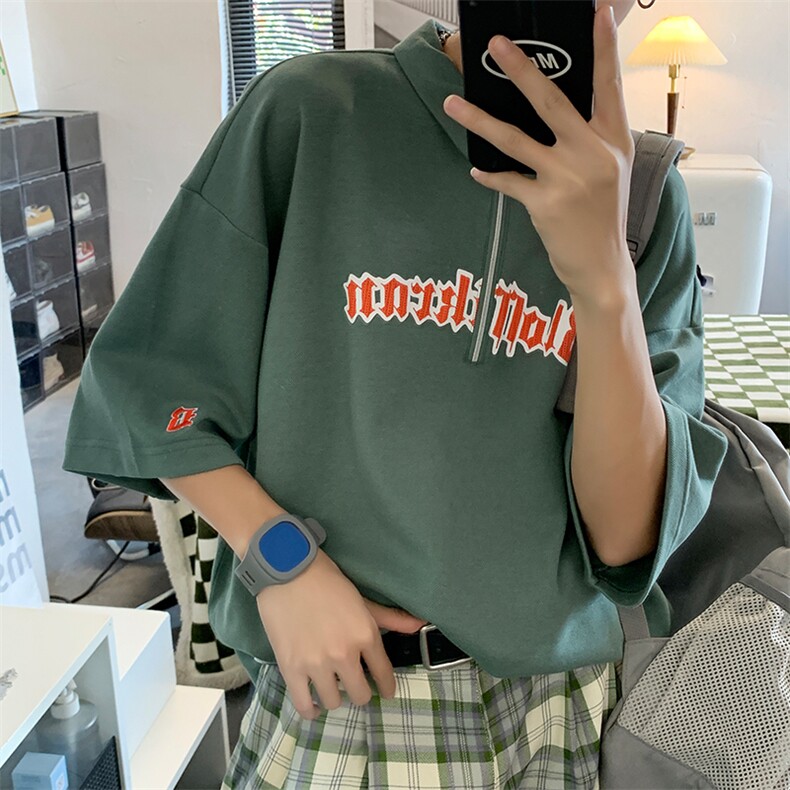 夏季新款POLO杉休闲潮流美式华夫格百搭翻领短袖T恤PL3321-P51,男装T恤,星座717