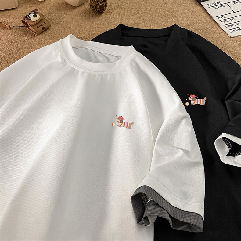假两件休闲运动短袖套装上衣T3682特P30控58/裤子DK8640特P30控58,男装休闲套装,电商A007
