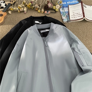 XZ809A/XS10/特P70/控118  25春 美式复古飞行夹克潮刺绣棒球服图片