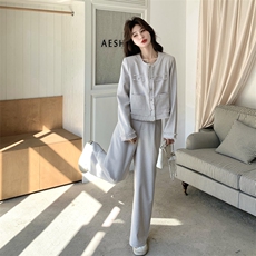 26新品法式小香风毛边套装2C236-9015-P185-K298，女装套装/套裙，2C236