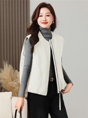 棉马甲女秋冬简约加棉内胆百搭实穿棉外套，女装棉衣/棉服，曼沙奕珂