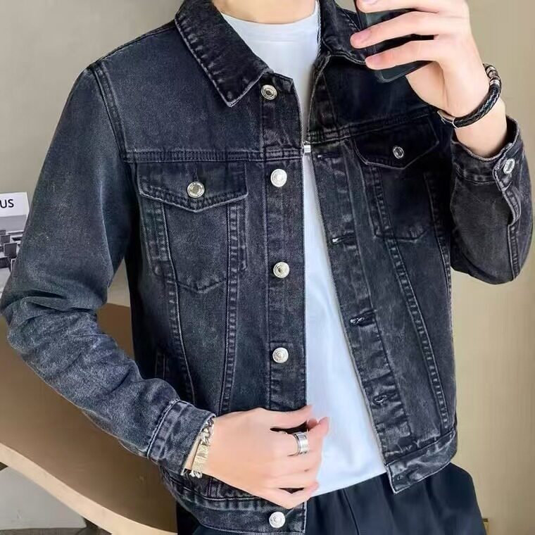 男士牛仔外套休闲装夹克春秋季韩版修身学生夹克百搭帅气上衣服酷,男装工装外套,星座1210-1