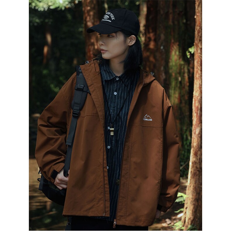 2023三防山系户外露营春秋纯色夹克外套冲锋衣JK668-P75-控108,男装夹克,电商A021