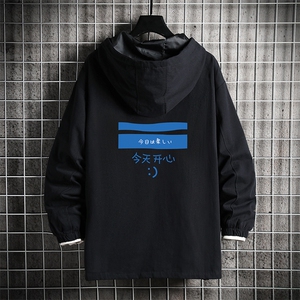 JK41033-P85 加棉款-P115 纯棉连帽夹克男士大码工装夹克男 网格图片