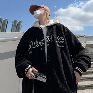 潮牌宽松棒球服外套男秋季刺绣立体字母麻花夹克外套WT43-P58,平价职场穿搭图片图片