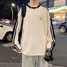 春秋oversize撞色拼卫衣男友风青少年内搭打底衫WY0325-P38，男装卫衣，星座308B-2