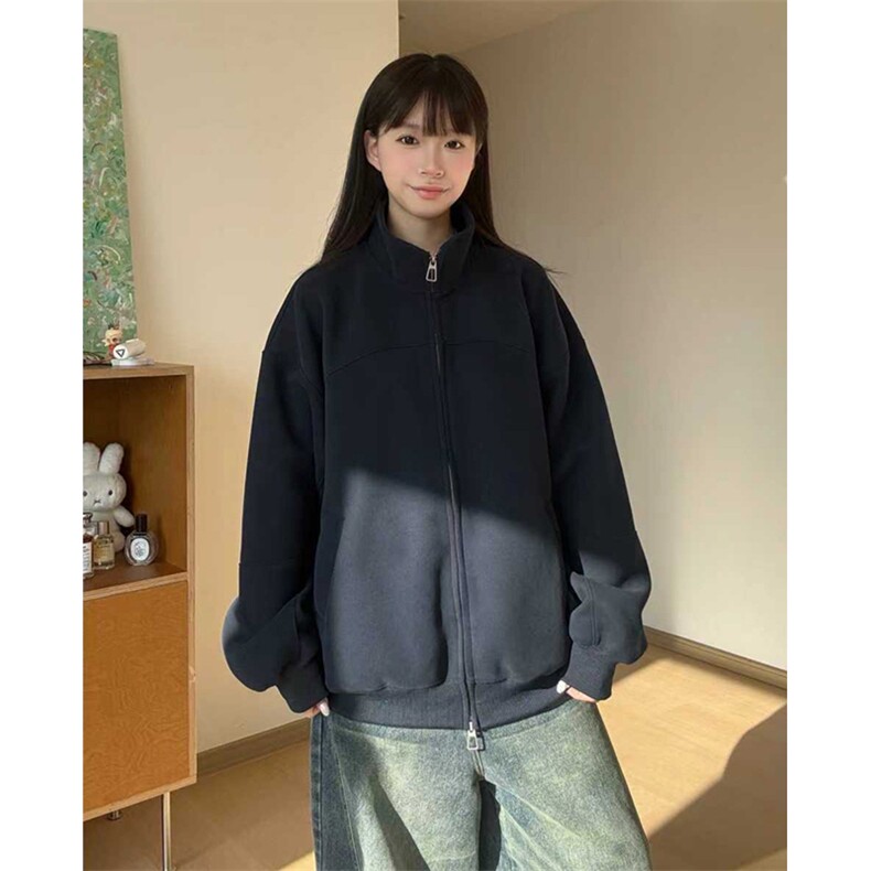 抖音得物品质26春装美式高街重磅结构纹理立领卫衣夹克外套XS105,男装夹克,电商A486