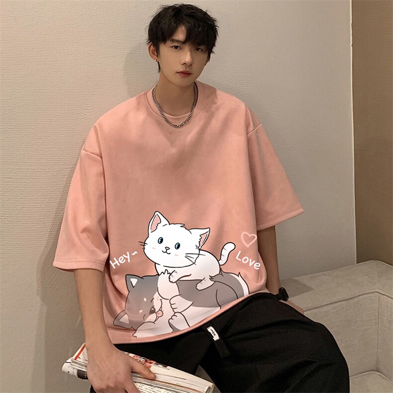 麂皮绒短袖t恤男大码半袖男JD82300-P25,男装T恤,电商A040