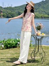 2026年夏季时尚潮流两件套女，女装套装/套裙，衣布洛