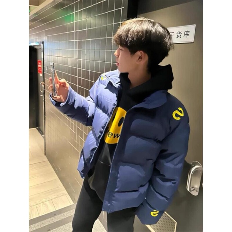 【有货】藏青色刺绣棉服加厚面包服外套MY0007P118,男装棉衣,星座908