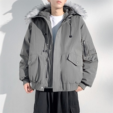 座山雕毛领派克棉服男冬季工装棉衣情侣外套M060-P110迷彩P115，男装棉衣，星座308B-2