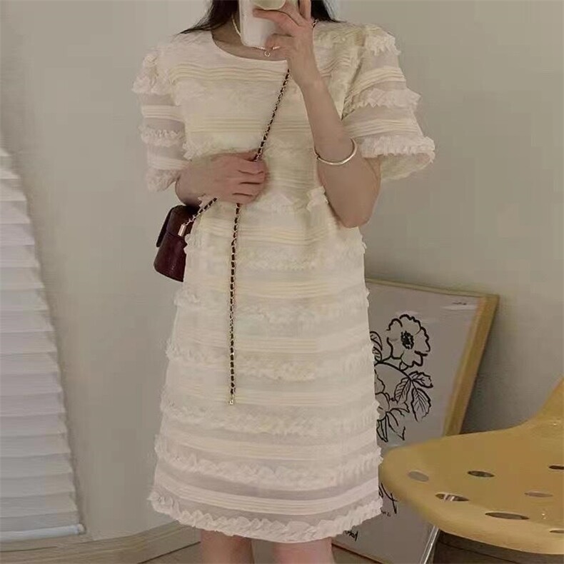 韩版雪纺连衣裙，女装连衣裙，青菜萝卜