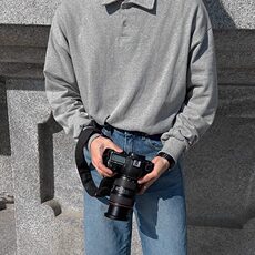 美式复古POLO领卫衣男潮牌宽松纯色半拉链套头翻领外套潮，男装卫衣，星座506A