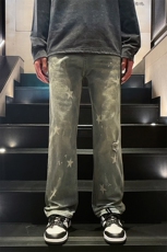 美式高街牛仔裤男女潮牌个性显高ins休闲裤B381-1/756P58，男装牛仔裤，电商B381-1