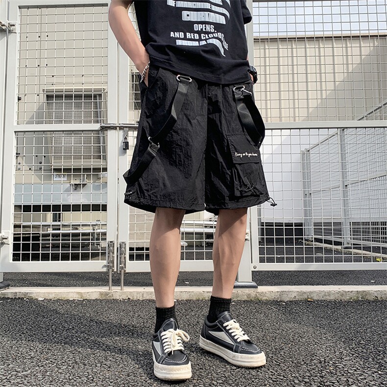 夏季美式高街潮牌速干休闲阔腿五分裤子工装短裤男士,男装牛仔裤,星座410-7