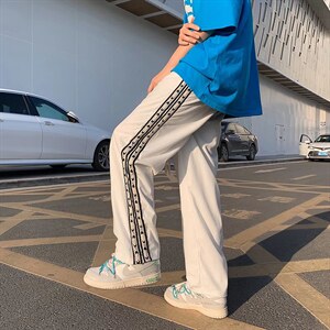 男春季潮流时尚休闲长裤坑条冰丝休闲裤D5243P34图片