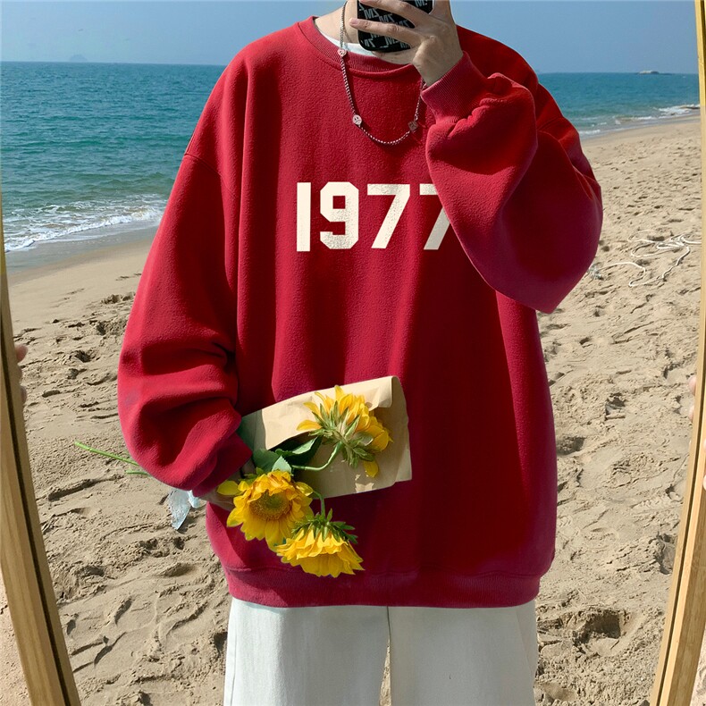 ！直播品质重磅宽松大码港风1977印花圆领卫衣WY01-特p28，男装卫衣，星座508（原C305）