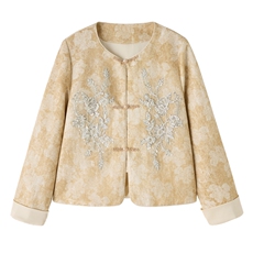 现货，春装新中式提花短外套，女装短外套，利佳可人