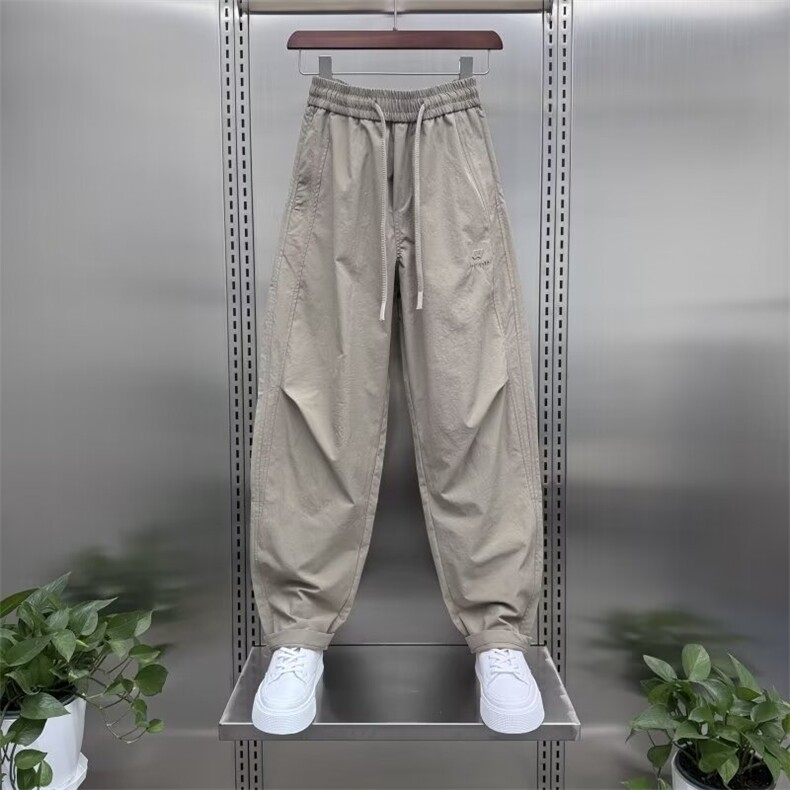 休闲裤男春夏季薄款2025新款户外速干弯刀长裤青年宽松百搭运动裤,男装休闲裤,电商B212（原钱塘6029）