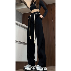 夏季冰丝裤垂感显瘦西裤男女百搭小直筒休闲裤子 K003特P35控59图片