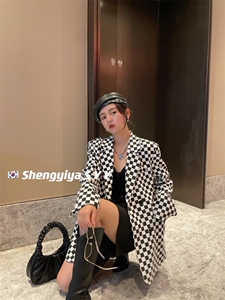 棋盘格西服外套，其它，6·9衣社