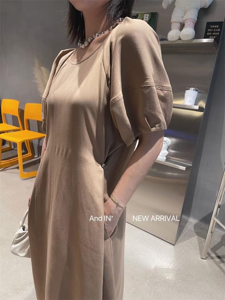 气质宽松造型连衣裙，女装连衣裙，AND IN+