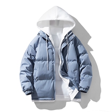 2025冬季新款假两件情侣款棉服大码宽松棉衣XZ102A-4-22091-95，男装棉衣，星座211-2