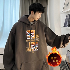 龙年卫衣冬季美式加绒加厚卫衣外套DL1729常规特P35加绒特40，男装卫衣，电商A486