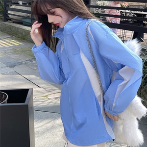 情侣休闲运动防晒衣女夏季2025新款宽松日系防晒冲锋薄外套男图片