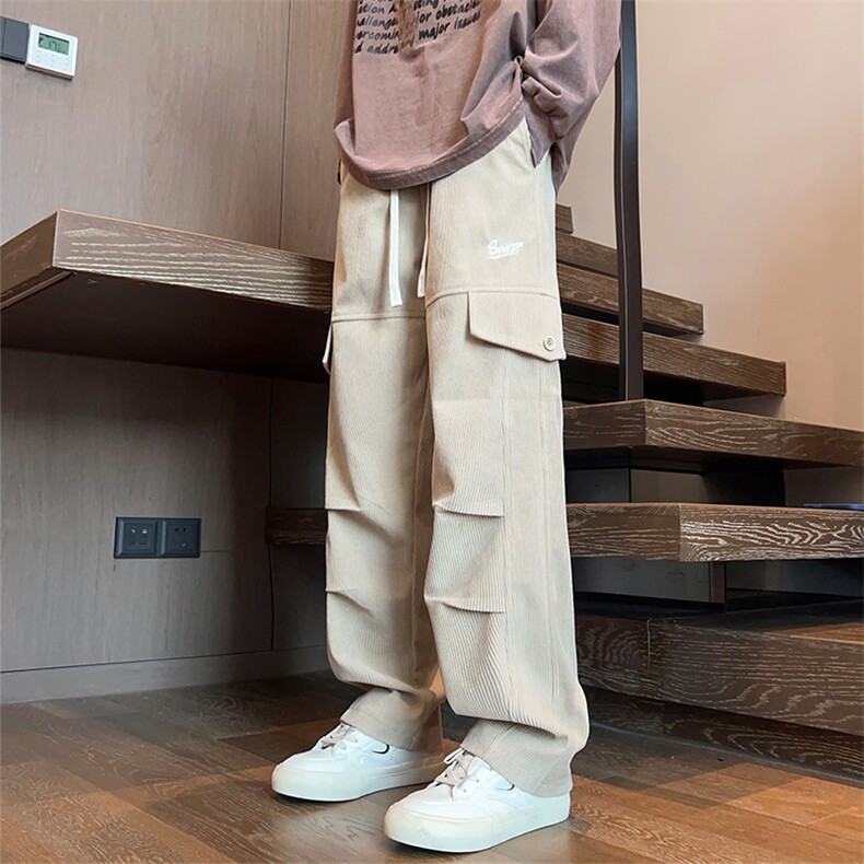 美式休闲裤子男款卫裤潮牌宽松高街复古直筒运动裤K530-P50,男装休闲裤,星座308B-2