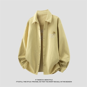 高品质鱼骨纹2026新款百搭翻领长袖衬衫 A436-26019-P68118图片