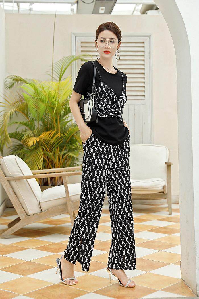 现货夏季冰丝套裤，女装，亿炫