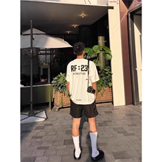 V062-P35美式高街短裤男夏宽松休闲健身篮球不过膝运动四五分裤，男装牛仔裤，星座911-1