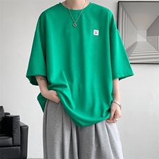 8XL-M重磅！特大码T潮牌上衣男中性华夫格短袖T恤DX304P25控39，男装T恤，电商D206-1